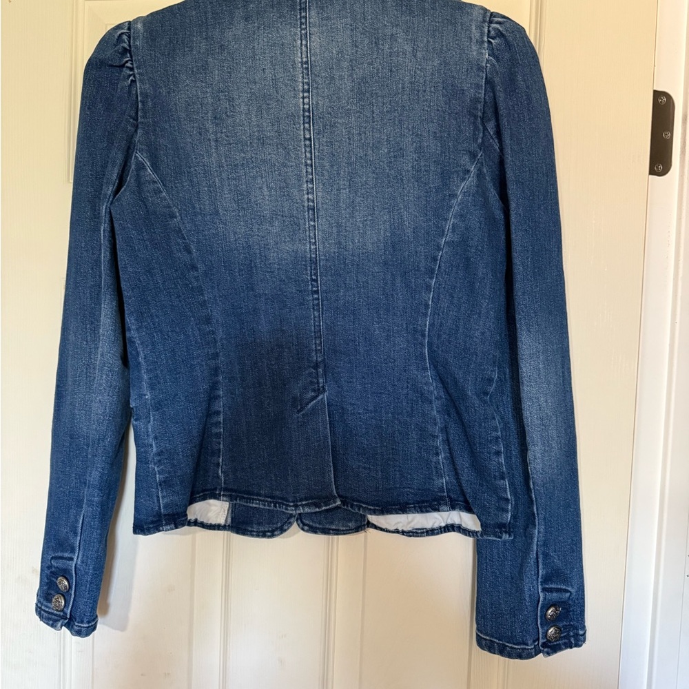 INC International Concepts Blue Denim Blazer - Picture 2 of 5
